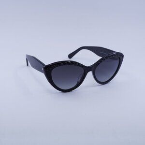Kate Spade JUNI/G/S PEARL 0807 9O Sunglasses Black Cat Eye Frame, Grey Lenses